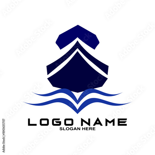 Cruise Ship illustration icon, cruise ship. Ship logo.	