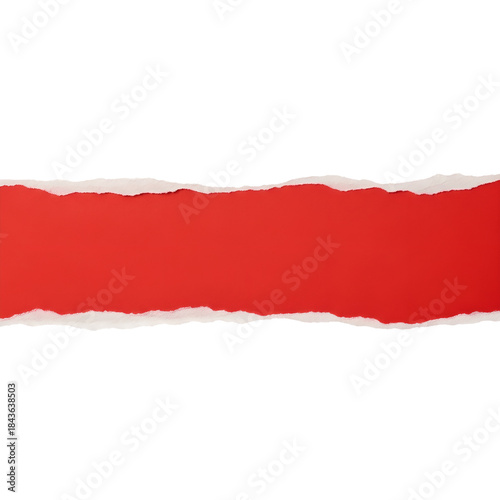 Wallpaper Mural White Ripped Paper Red Background Isolated On Transparent Background Torontodigital.ca