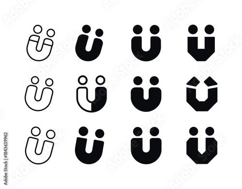 B2B Marketing Icon Set. b2b marketing solutions. Icon set. Set L