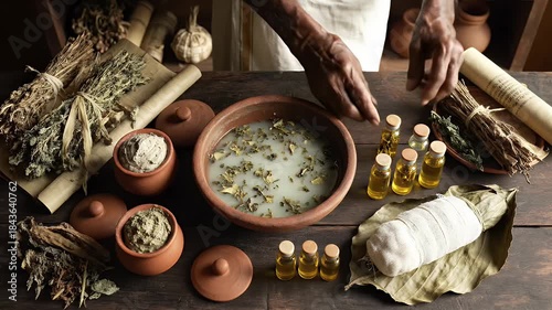 Traditional Ayurvedic Medicine Preparation - A Detailed Look at Ancient Practices.