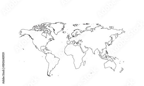 World map outline stippled dots global continents geography