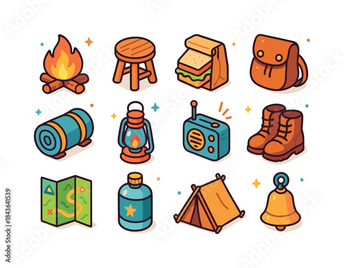 Shepherd Lifestyle Icons. shepherd lifestyle. Colorful isometric