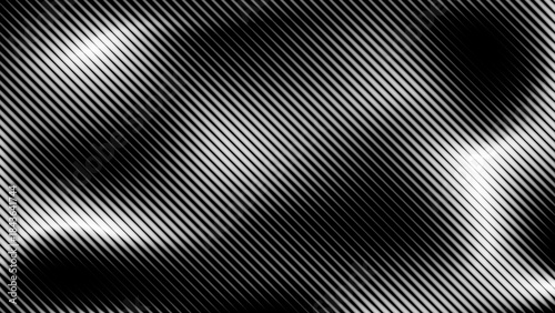 Abstract Monochrome Glowing Stripes Pattern.