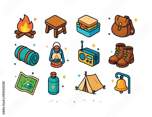 Shepherd Lifestyle Icons. shepherd lifestyle. Colorful isometric