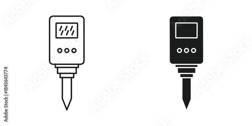 Soil moisture meters displaying readings