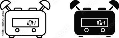 Digital clock with alarm