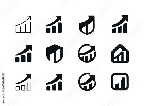 B2B Marketing Icons. b2b marketing solutions. Icon set. Set Logo