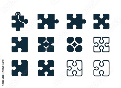 Synthesis Logo Variations. Synthesis. Icon set. Set Logo of synt