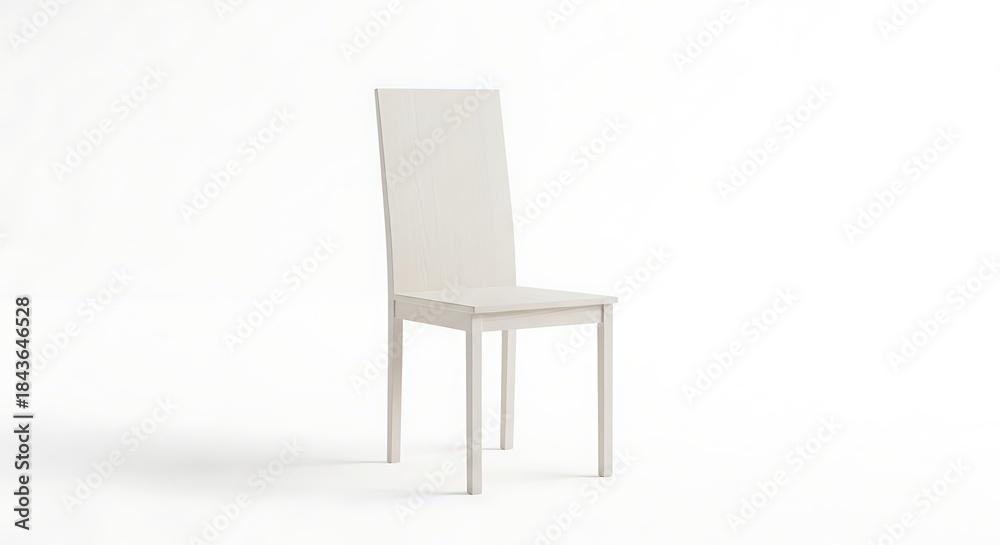 Fototapeta premium Modern white chair with tall backrest and clean lines