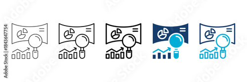 project dashboard icon set consisting of multiple styles vector illustration