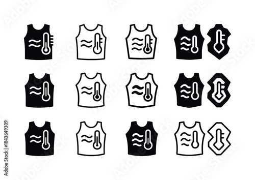 Athlete Smart Textiles Logos. Smart textiles for athletes. Icon