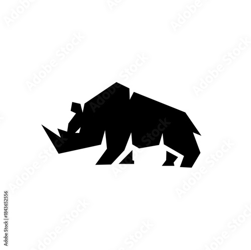 black rhinoceros animal silhouette