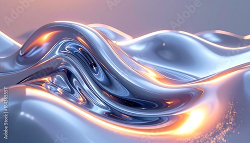 リキッドウェーブ・グロッシーリフレクション背景