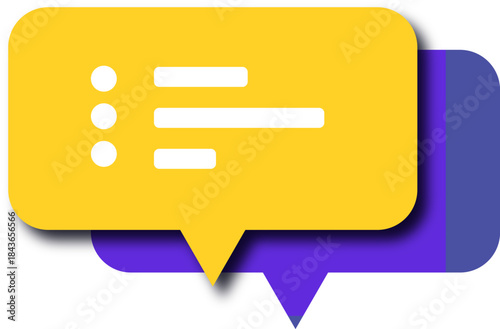 Complete Digital Communication Vector Icon Pack with Talk Bubbles, Chat Dialogs, SMS Messages, Group Chats, and Notification Symbols Yellow and blue shadow theme vector