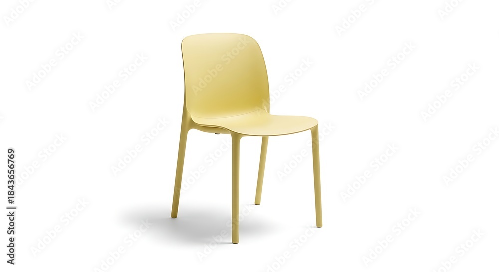 Obraz premium Modern yellow chair with sleek design and minimalist style for home or office