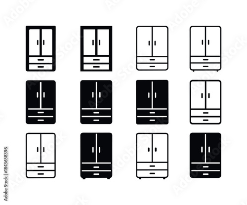 Vertical Storage Logos. Using vertical storage solutions. Icon s