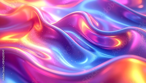 カラーメタリック・リキッドグロウ背景