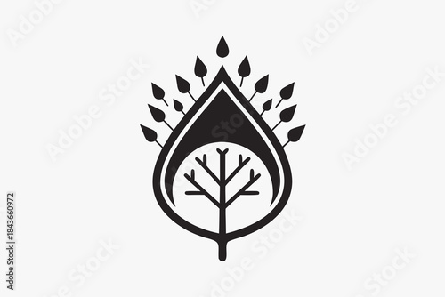 drop shape tree crown icon