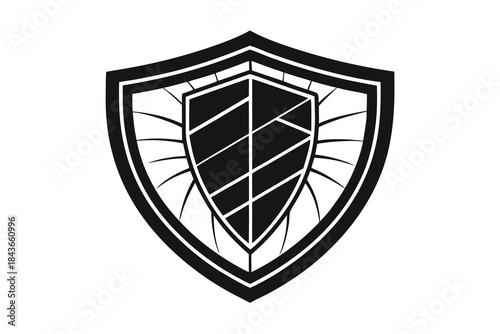 shield solar leaf energy icon