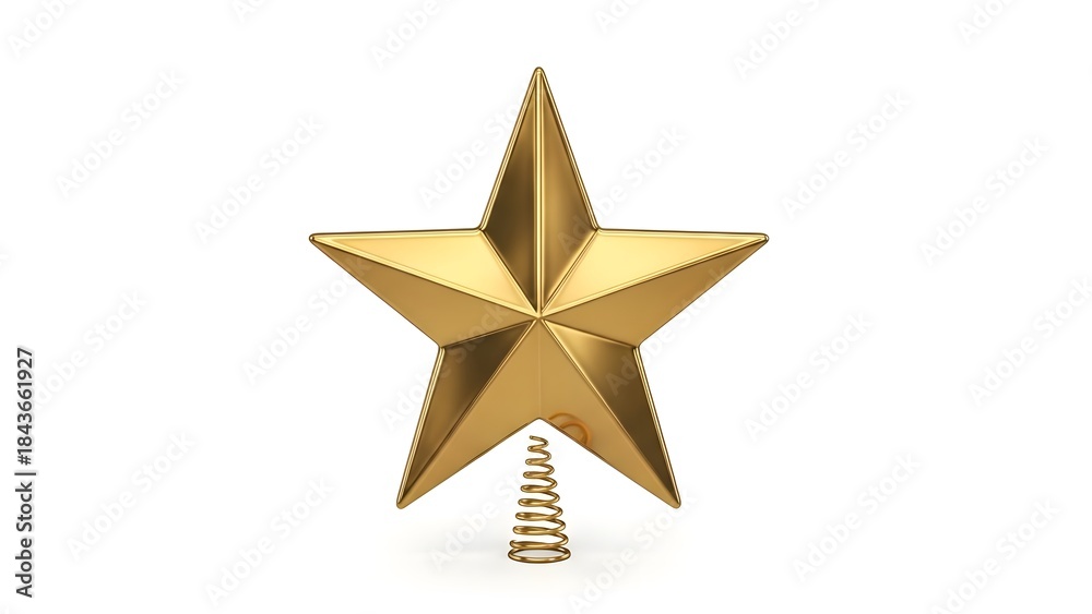 Obraz premium golden star on white background