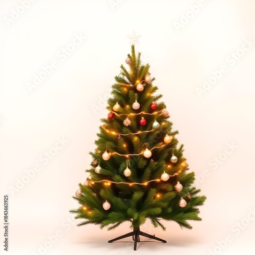christmas tree isolated on white