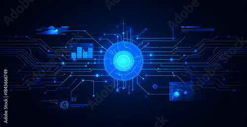 Artificial Intelligence Data Learning Analytics Concept