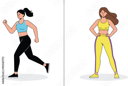 Illustrated guide featuring essential core-strengthening exercises like the side plank and foundational spinal stretches such as the Cat-Cow pose,