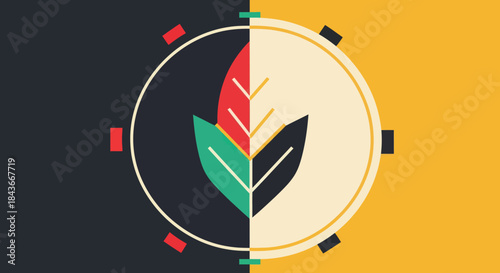 Abstract depiction of growth and contrast in nature.