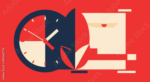 Abstract depiction of time management and personal focus.