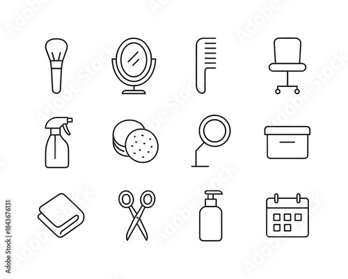 Beauty Studio Icons. Beauty Studio. Line icon set of Beauty Stud