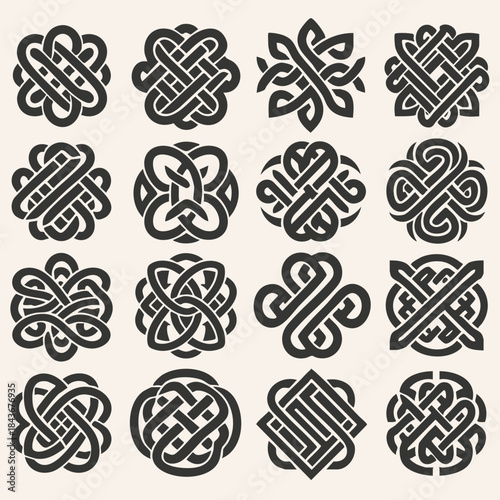 Celtic Knotwork Symbol Silhouette Bundle