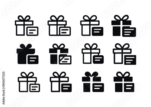 Bonus Check Logos. Bonus check. Icon set. Set Logo of bonus chec