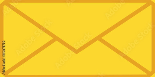 New message, email notification icon in flat style. Mail envelope sign symbol