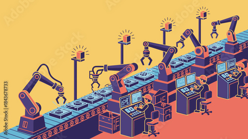 Abstract vector illustration of a grunge music background with an urban city silhouette and industrial buildings