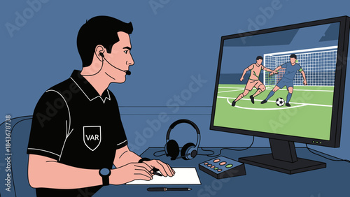 Businessman or person working with computer or laptop at office desk, vector illustration