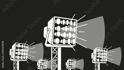 Retro movie camera vector for a home business and technology illustration