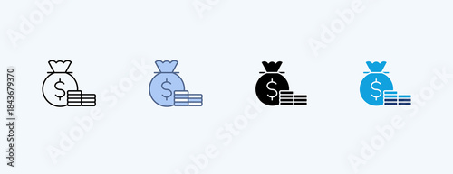 Profit Multiple Icon Illustration Vector