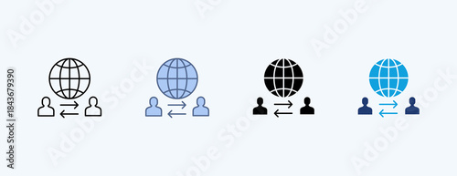 Globalization Multiple Icon Illustration Vector