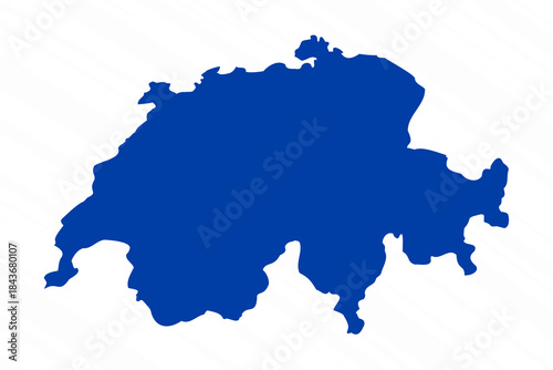 Abstract Blue Switzerland Simple Map