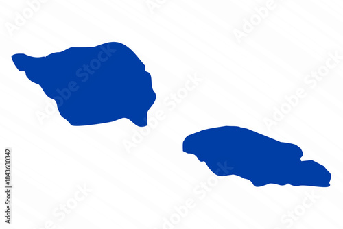 Abstract Blue Samoa Simple Map