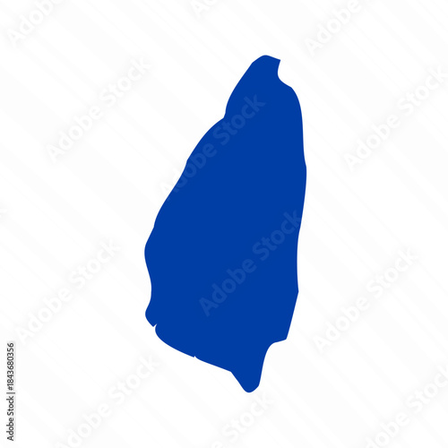 Abstract Blue Saint Lucia Simple Map