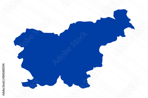 Abstract Blue Slovenia Simple Map