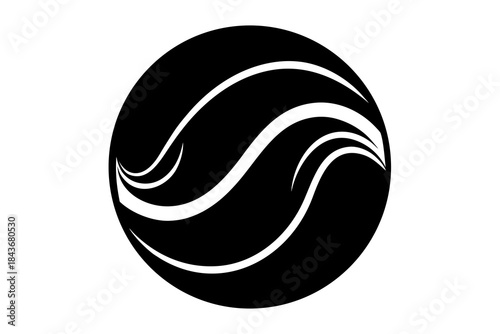 Abstract Wave Circle – Vector Art for Ocean, Flow & Modern Design

