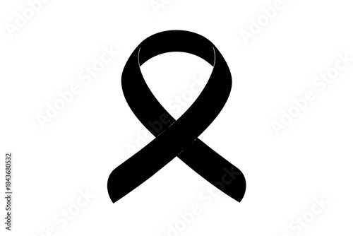 Awareness Ribbon Silhouette – Vector Art for Support, Cause & Solidarity Design

