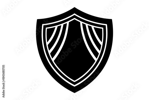 Shield Silhouette – Vector Icon for Protection, Security & Safety Design

