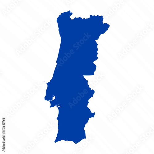 Abstract Blue Portugal Simple Map
