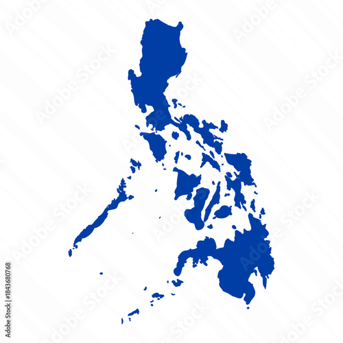 Abstract Blue Philippines Simple Map