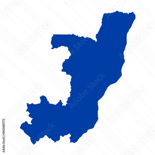 Abstract Blue Republic of the Congo Simple Map