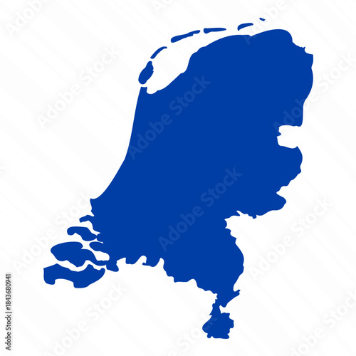 Abstract Blue Netherlands Simple Map