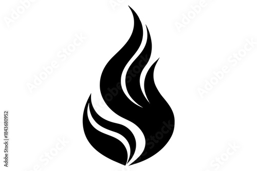 Abstract Flame Silhouette – Minimalist Vector Art for Logos, Tattoos & Energy Design

